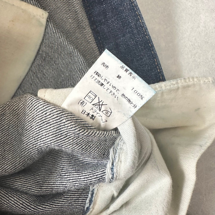 【UNITED ARROWS】ペンキプリントストレートデニム ブルー 30 古着 メンズ