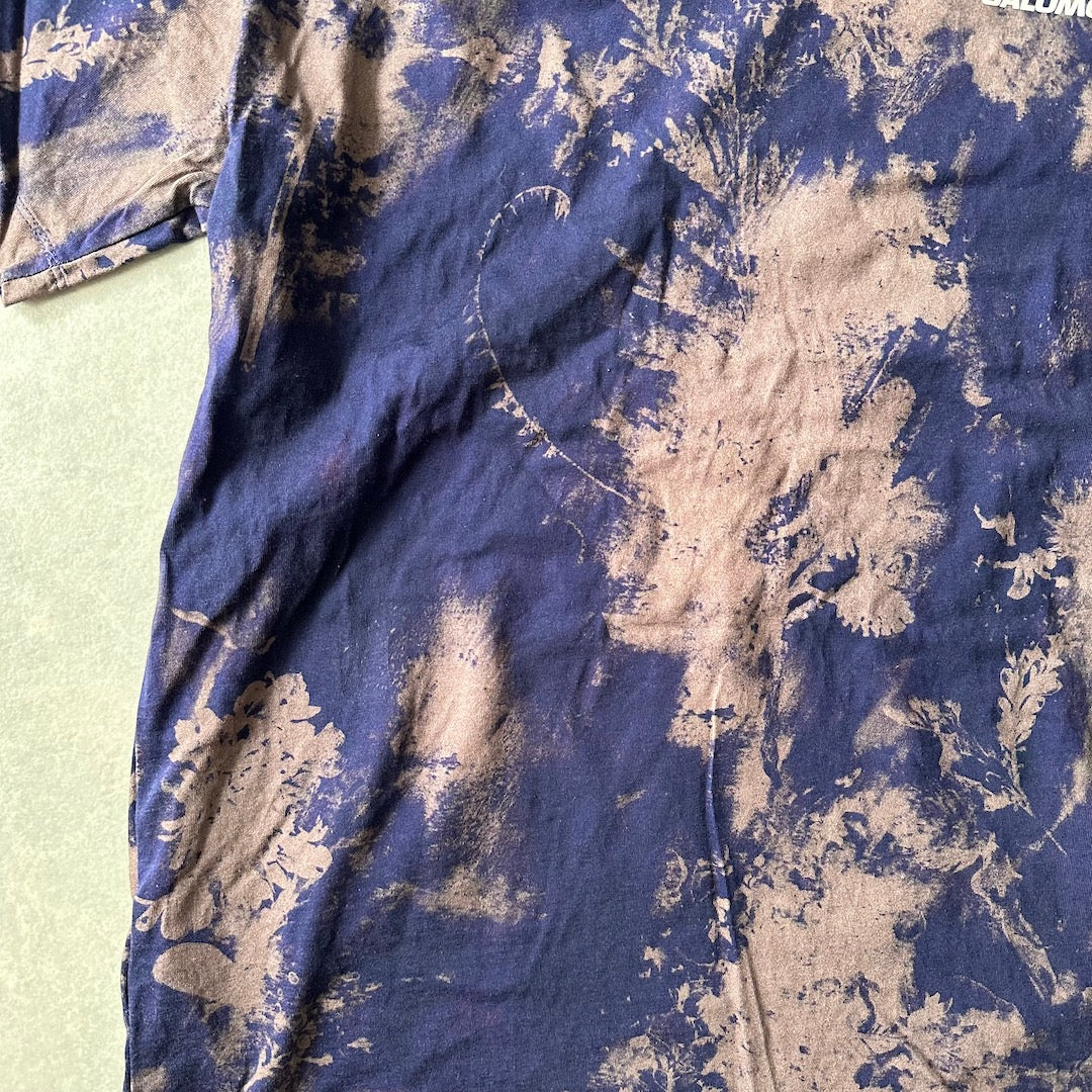 【SALOMON】ムラ染め半袖Tシャツ 総柄 S 古着 メンズ