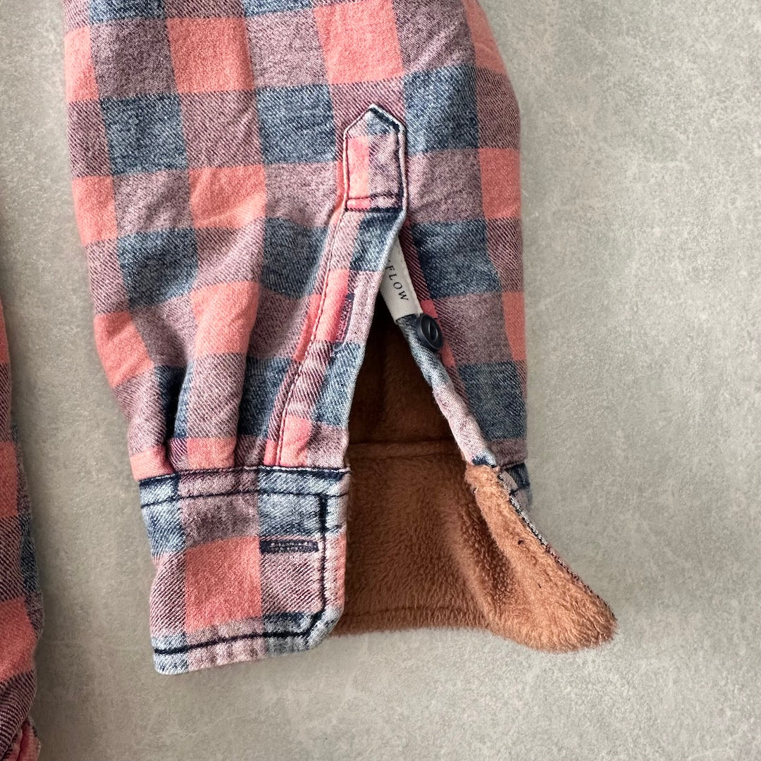 【BAYFLOW】ボアチェック柄シャツ チェック柄 L 古着 メンズ