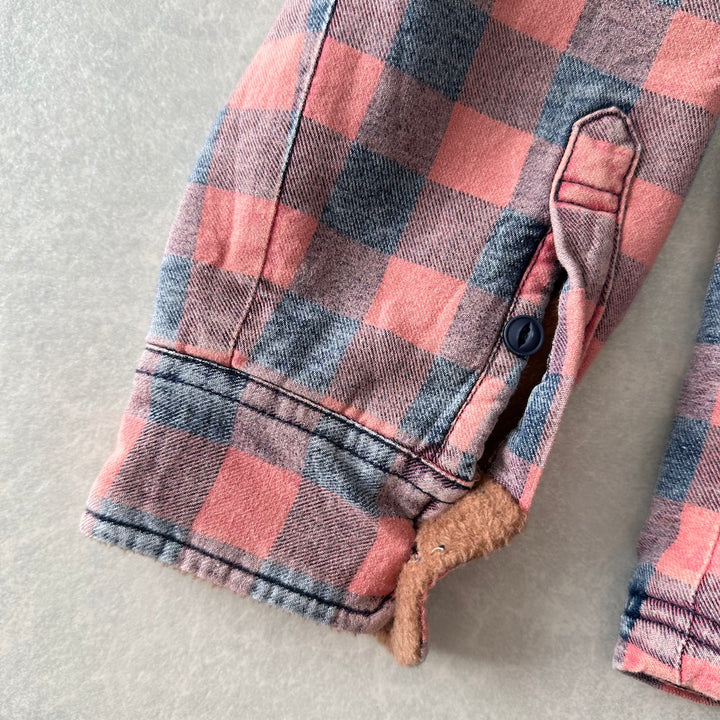 【BAYFLOW】ボアチェック柄シャツ チェック柄 L 古着 メンズ