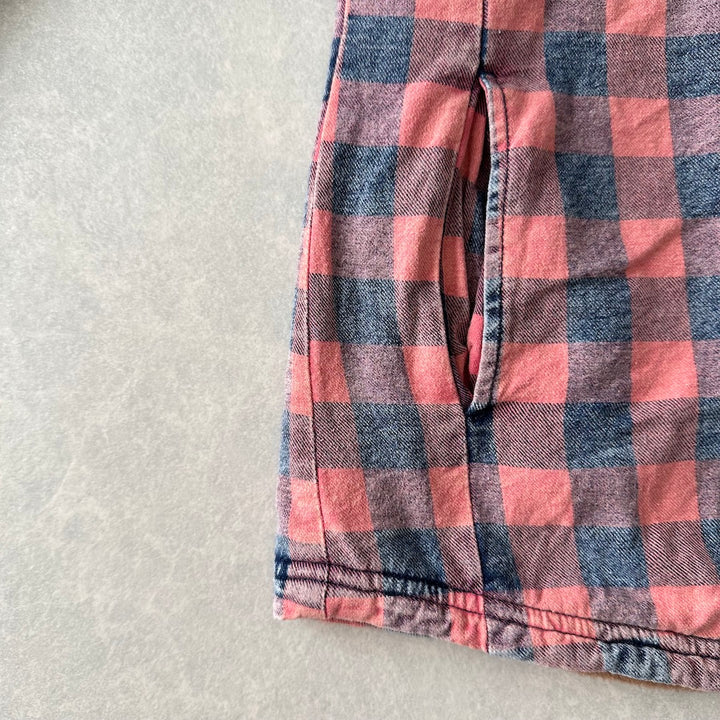 【BAYFLOW】ボアチェック柄シャツ チェック柄 L 古着 メンズ