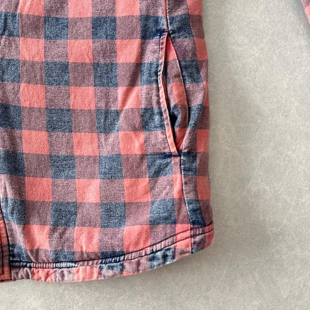 【BAYFLOW】ボアチェック柄シャツ チェック柄 L 古着 メンズ