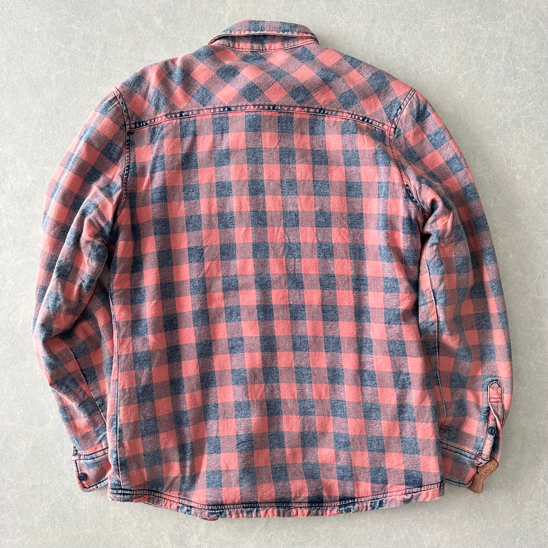 【BAYFLOW】ボアチェック柄シャツ チェック柄 L 古着 メンズ