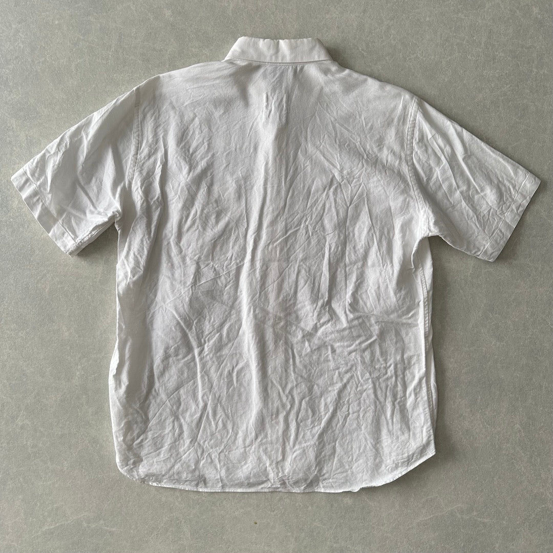 【APPLEBUM】メッセージプリント半袖シャツ ホワイト L 古着 メンズ