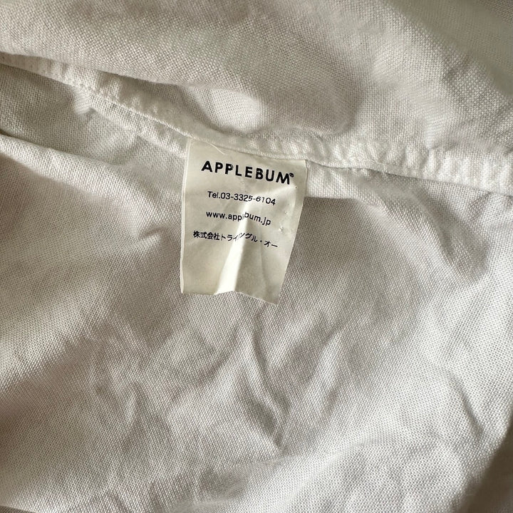 【APPLEBUM】メッセージプリント半袖シャツ ホワイト L 古着 メンズ