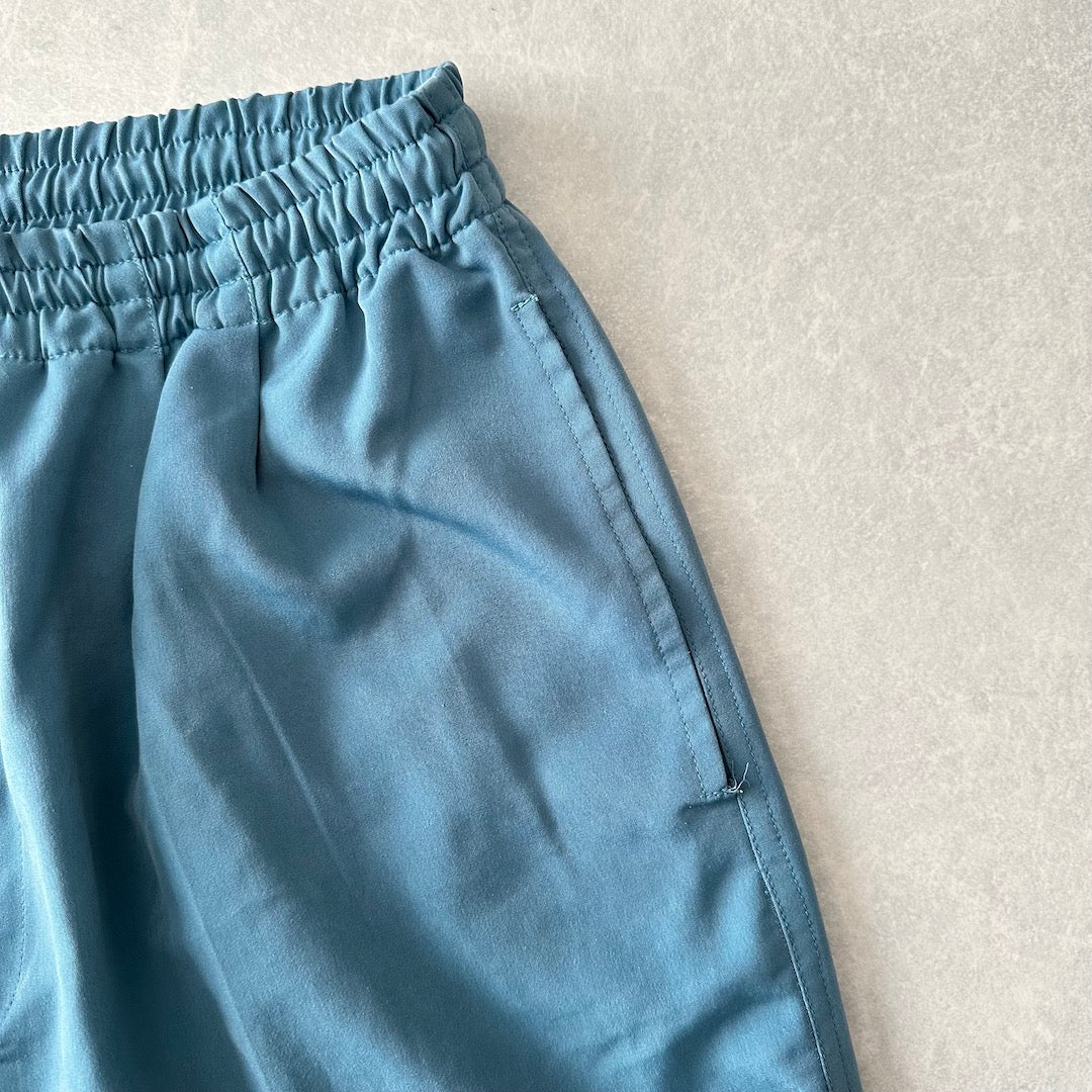 刺繍入りリラックスイージーパンツ ブルー 古着 メンズ