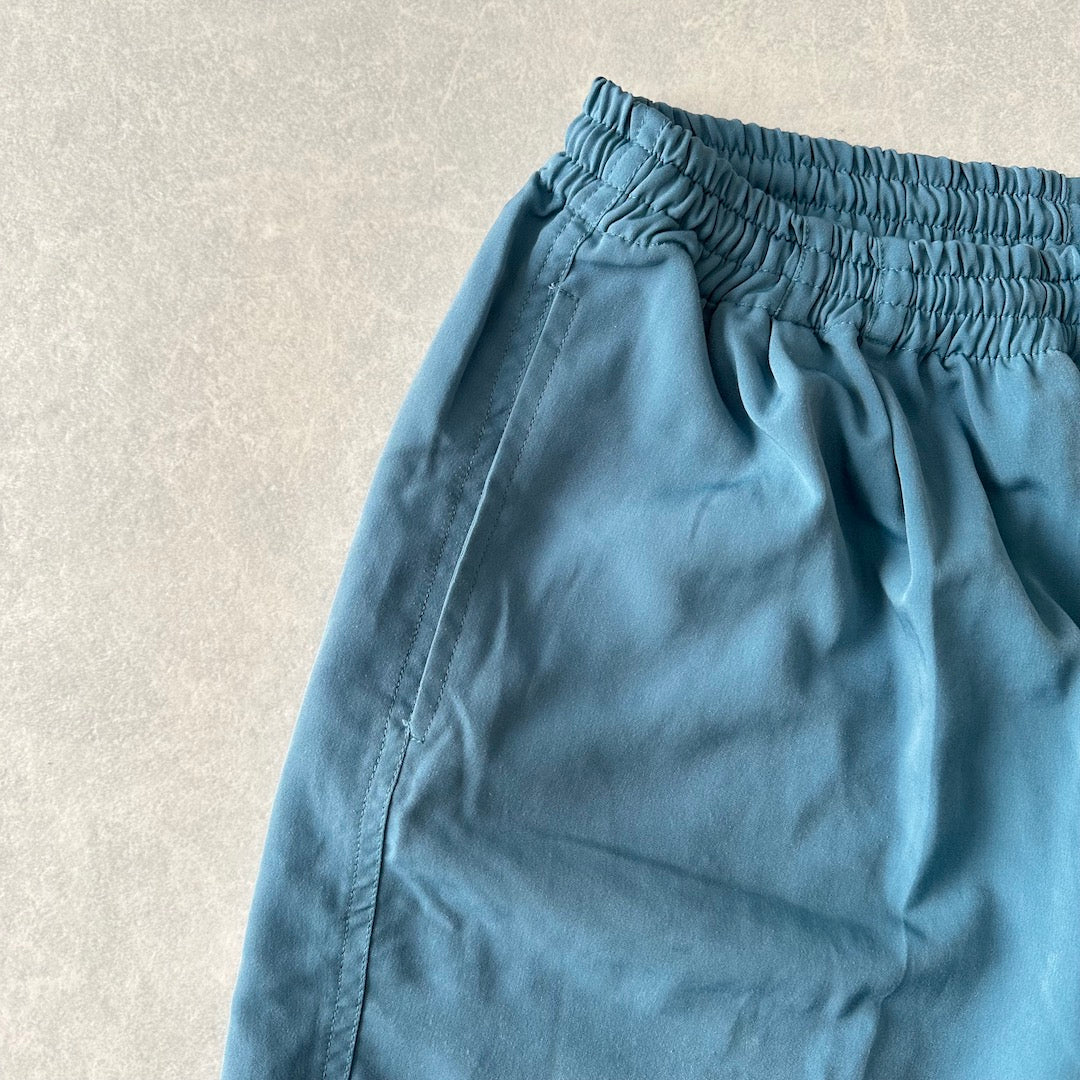 刺繍入りリラックスイージーパンツ ブルー 古着 メンズ