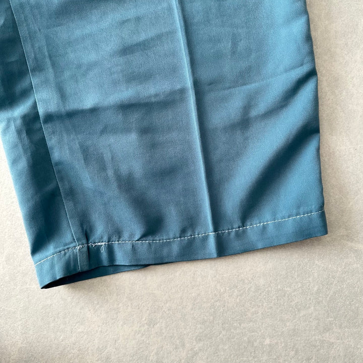 刺繍入りリラックスイージーパンツ ブルー 古着 メンズ