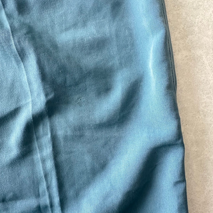 刺繍入りリラックスイージーパンツ ブルー 古着 メンズ