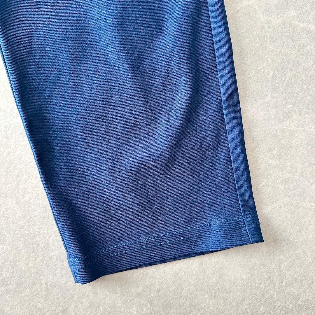 ストレッチイージーパンツ ブルー L 古着 メンズ