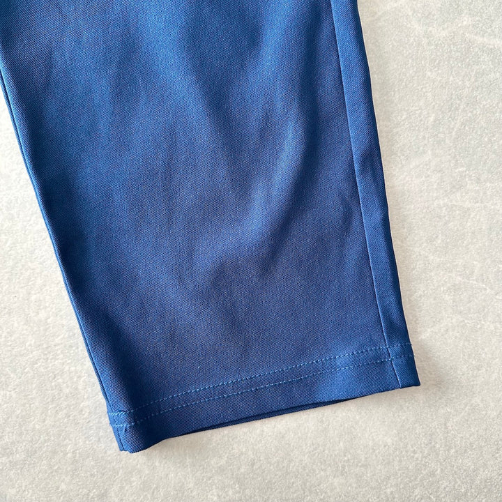 ストレッチイージーパンツ ブルー L 古着 メンズ