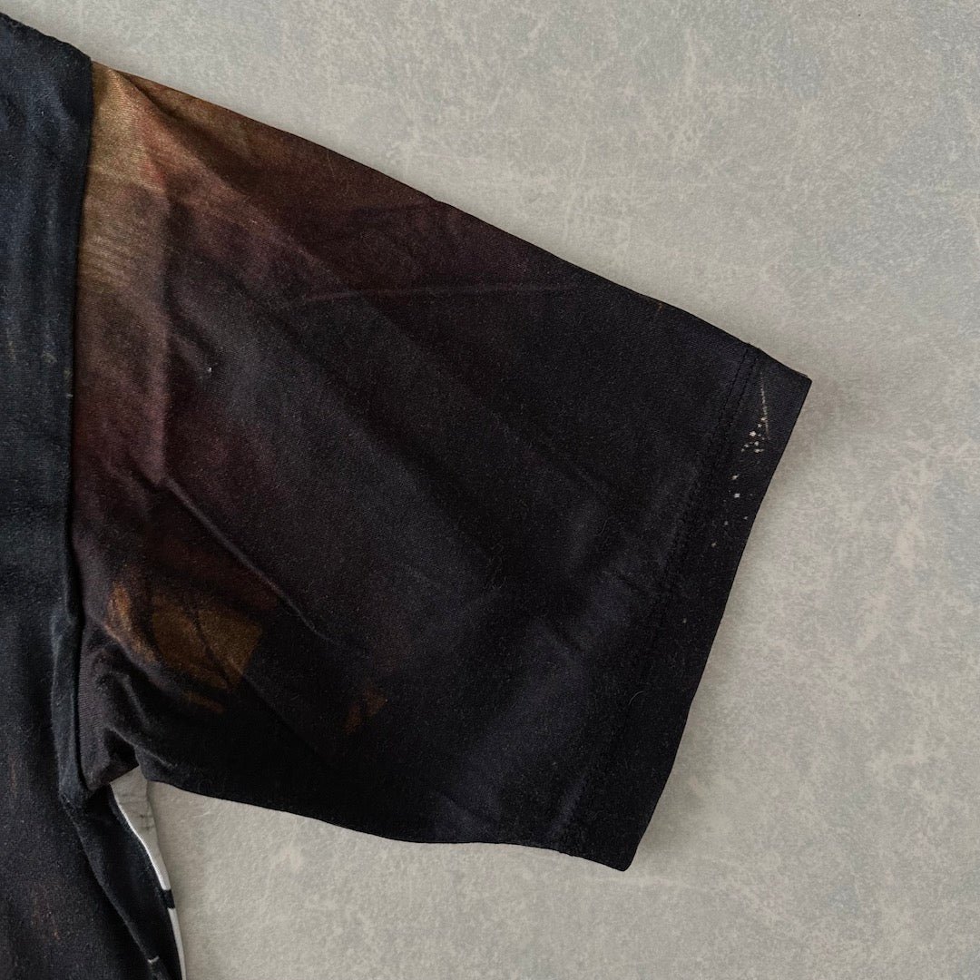 フォトプリント半袖Tシャツ 総柄 M 古着 メンズ