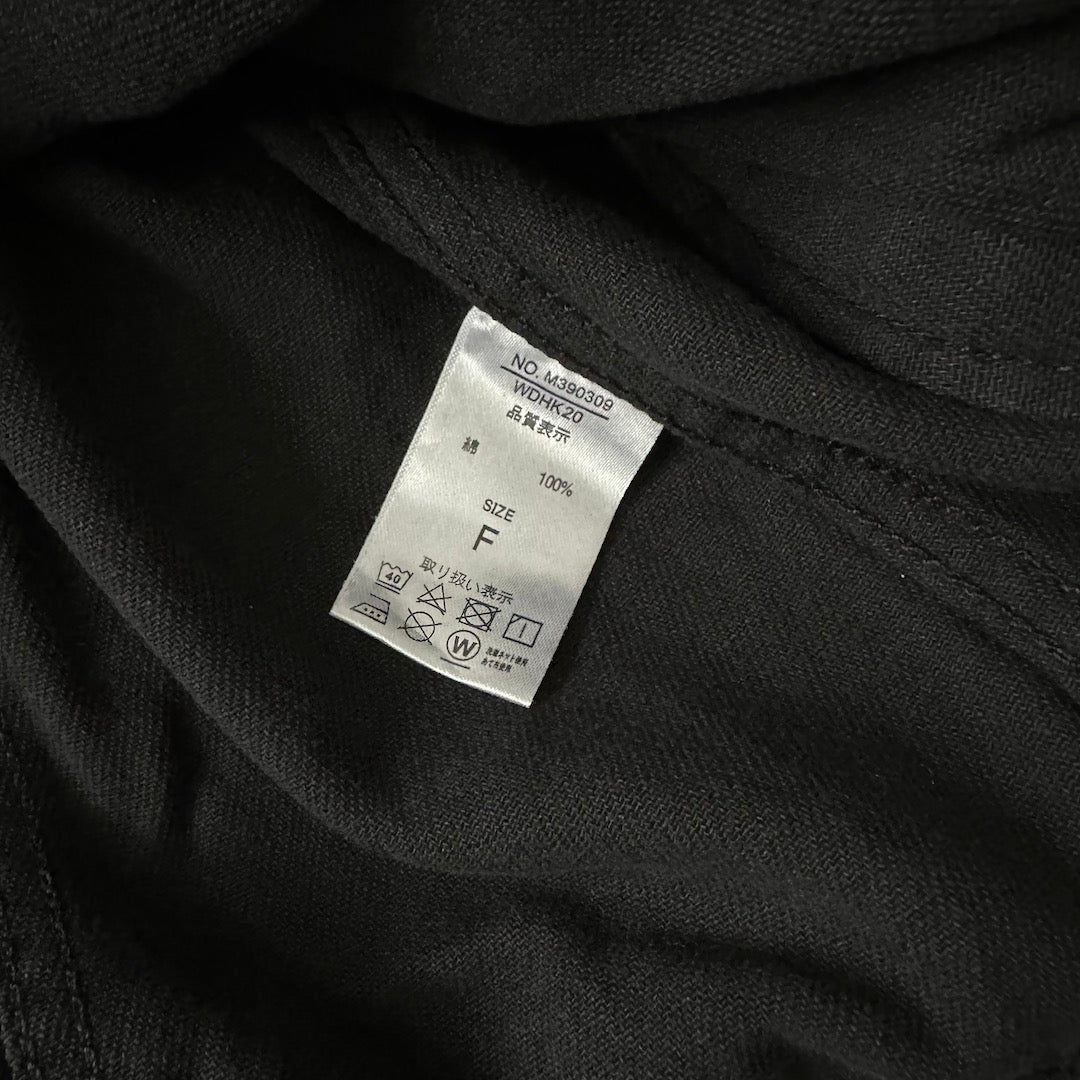 フォトプリントブラックデニムジャケット ブラック F 古着 メンズ