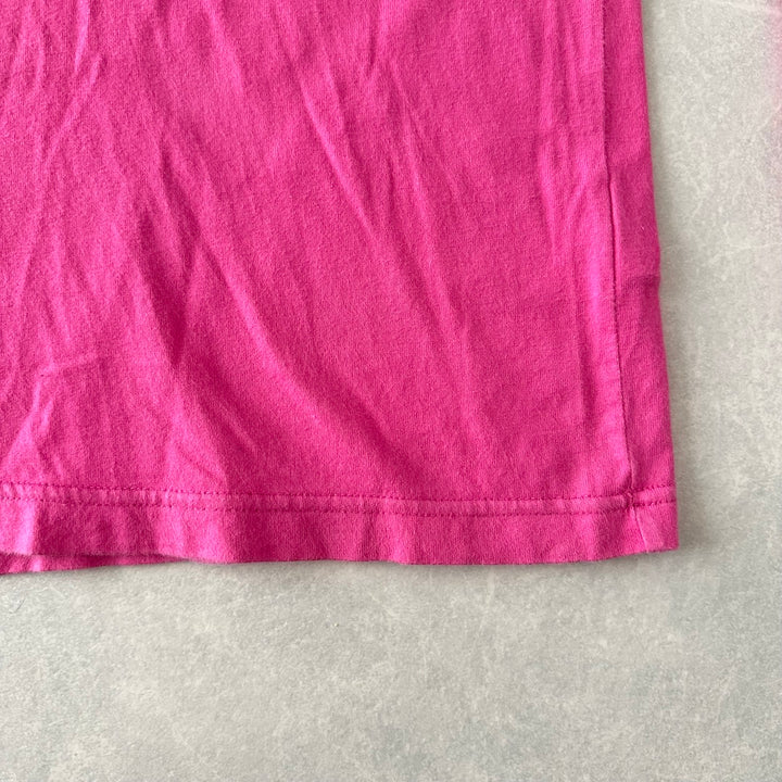 【XLARGE】ダンスプリント長袖ロングスリーブTシャツ ピンク XL 古着 メンズ