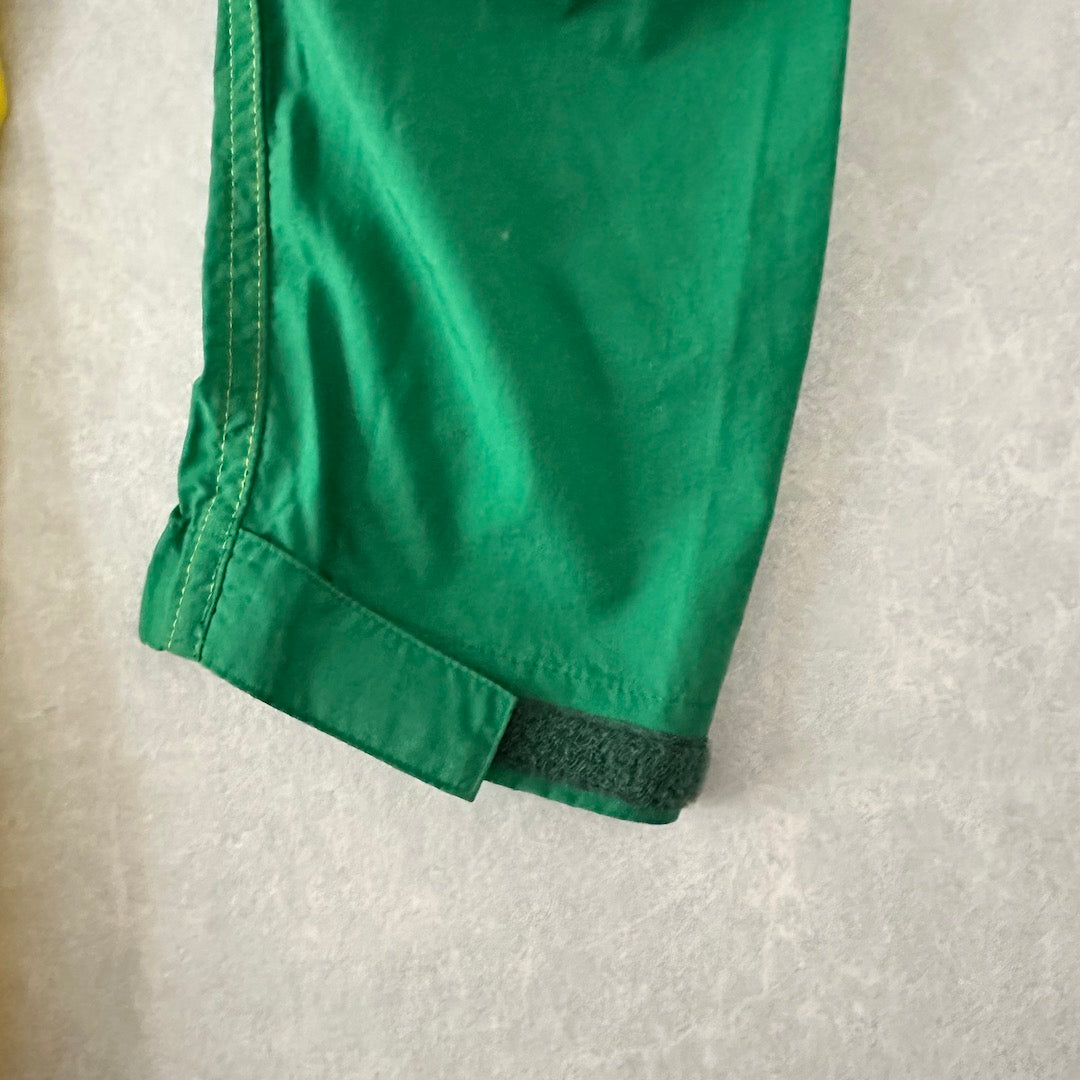 【THE NORTH FACE】ジップアップナイロンブルゾン グリーン×イエロー L 古着 メンズ