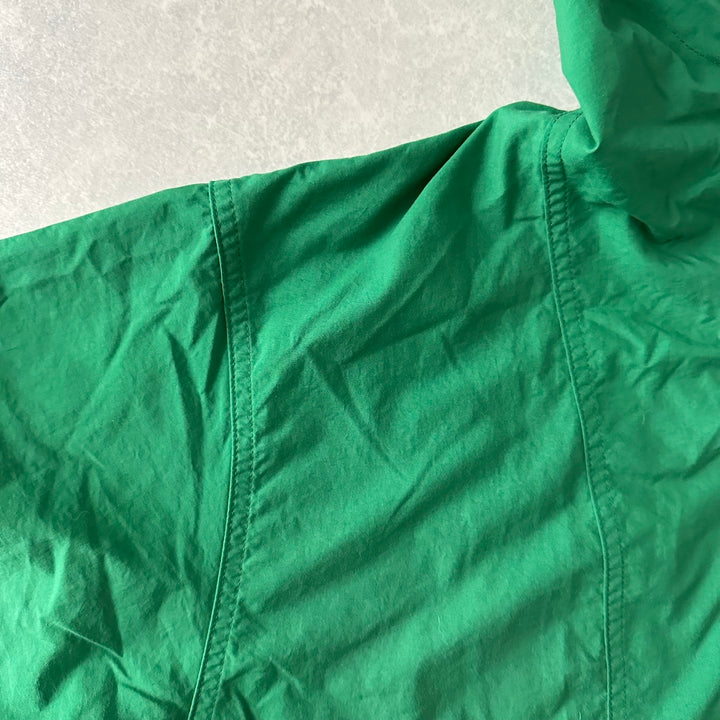 【THE NORTH FACE】ジップアップナイロンブルゾン グリーン×イエロー L 古着 メンズ