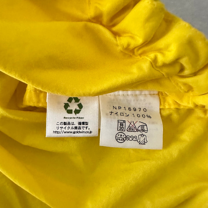 【THE NORTH FACE】ジップアップナイロンブルゾン グリーン×イエロー L 古着 メンズ