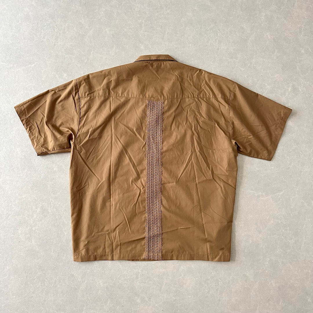 【CIAOPANIC】開襟半袖キューバシャツ ベージュ L 古着 メンズ