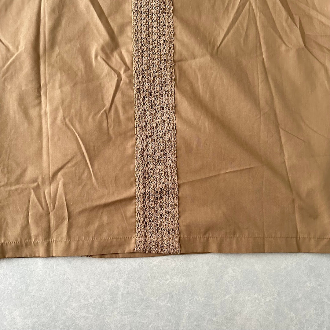 【CIAOPANIC】開襟半袖キューバシャツ ベージュ L 古着 メンズ