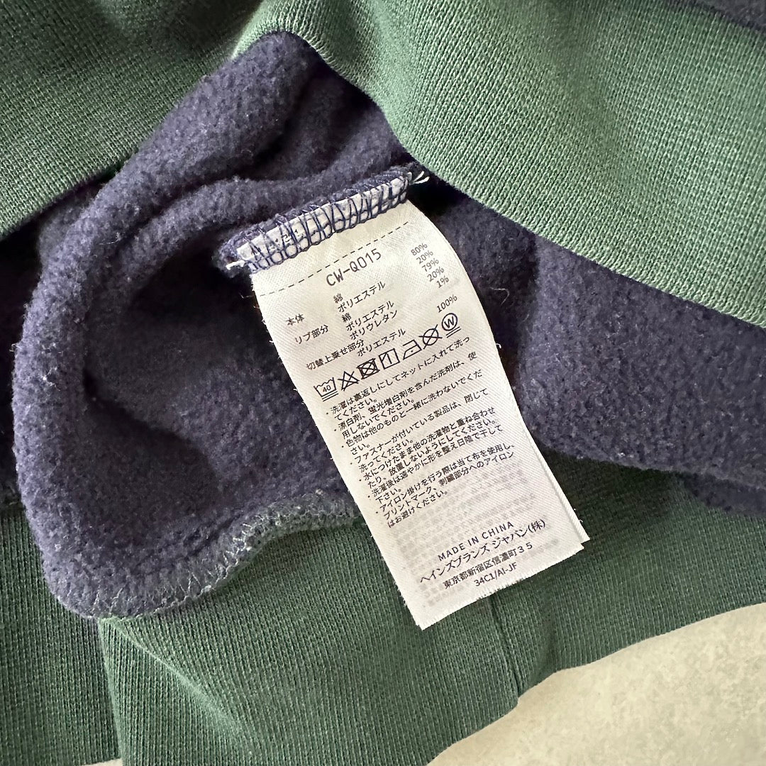 【Champion】マルチカラープルオーバーナイロンスウェット マルチカラー L 古着 レディース