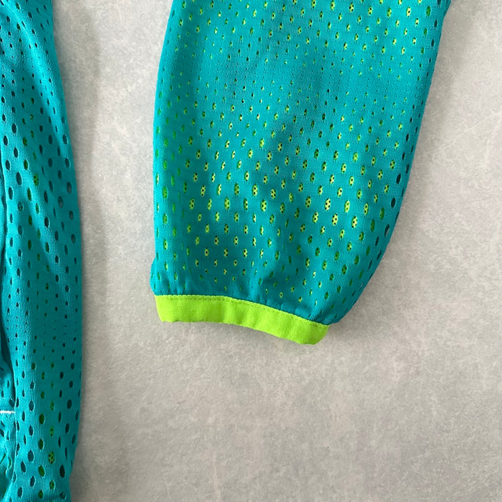 【NIKE】蛍光カラースポーティブジップアップパーカー グリーン S 古着 メンズ