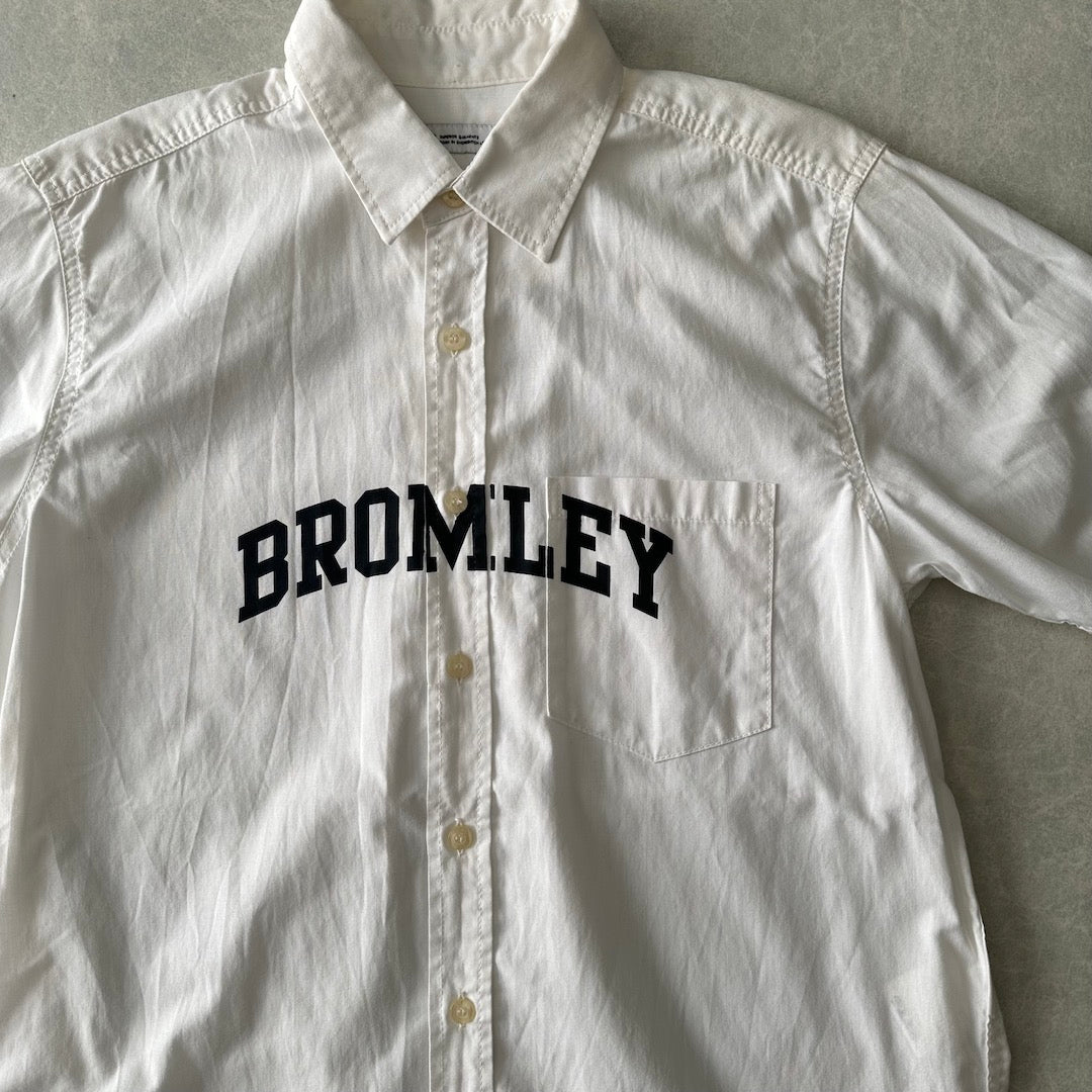 【SILAS】プリント半袖シャツ ホワイト M 古着 メンズ