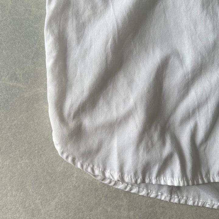 【SILAS】プリント半袖シャツ ホワイト M 古着 メンズ