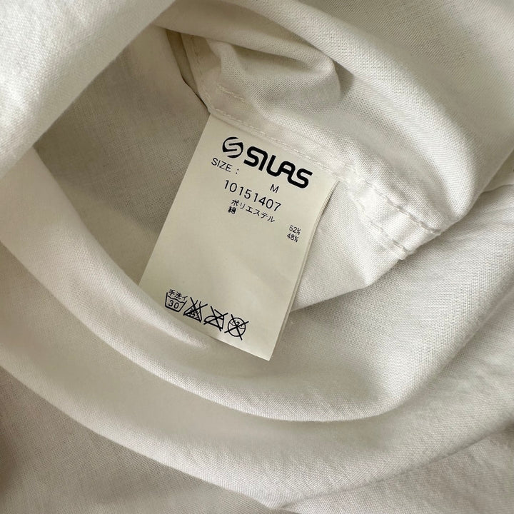 【SILAS】プリント半袖シャツ ホワイト M 古着 メンズ