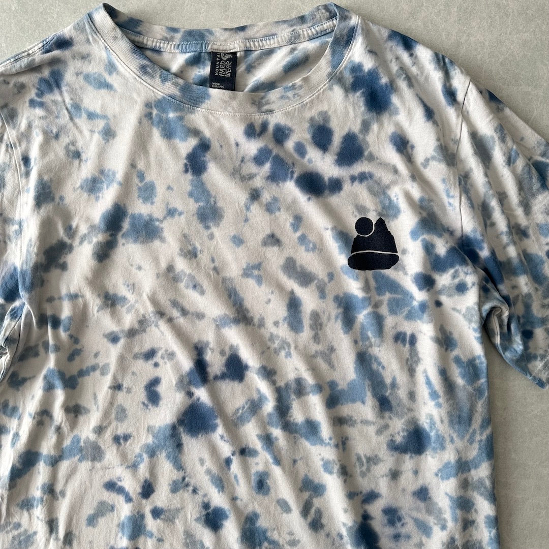 【MOUNTAIN HARDWEAR】タイダイ染めバックプリント半袖Tシャツ 総柄 M 古着 メンズ