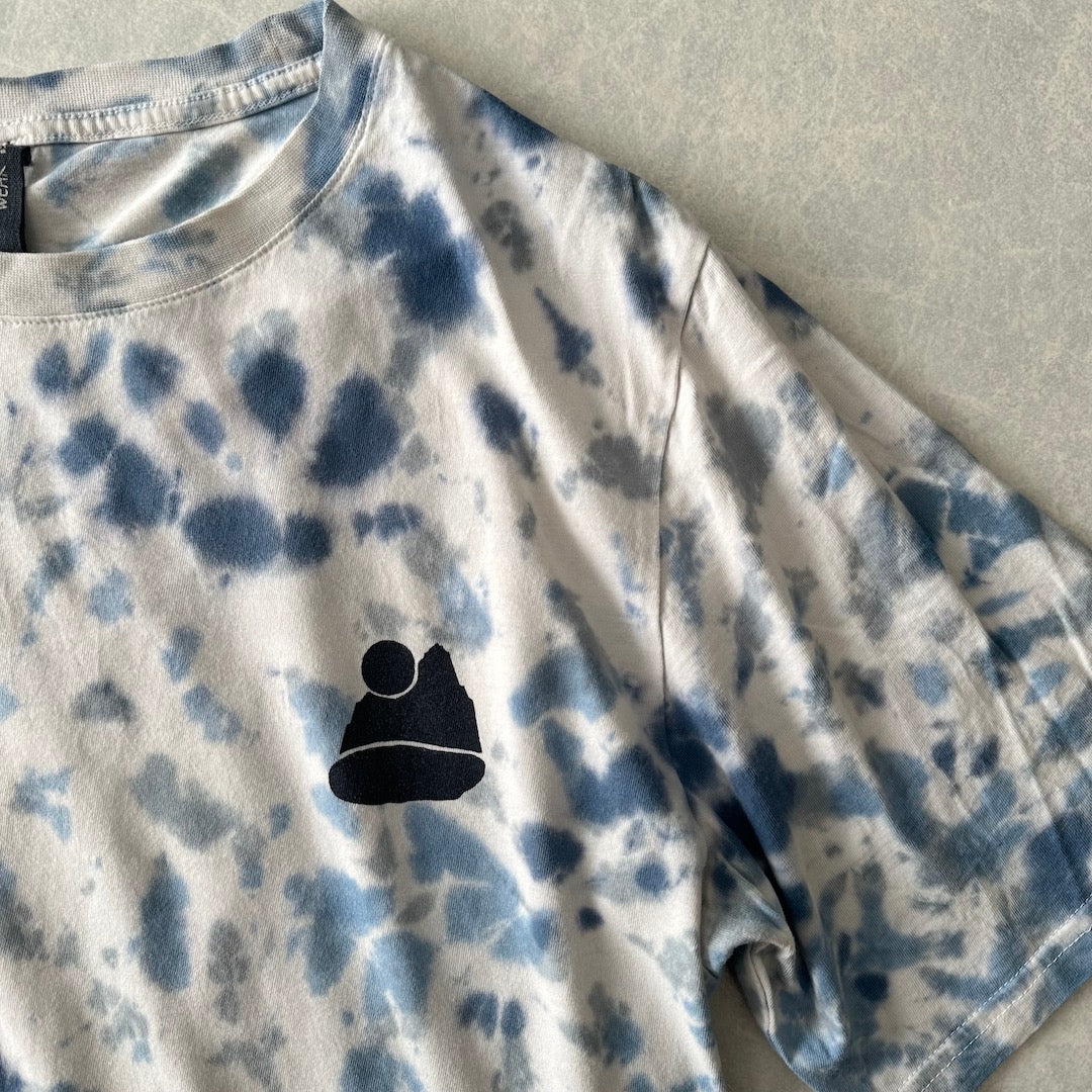 【MOUNTAIN HARDWEAR】タイダイ染めバックプリント半袖Tシャツ 総柄 M 古着 メンズ