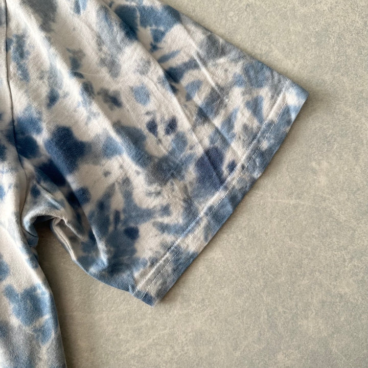 【MOUNTAIN HARDWEAR】タイダイ染めバックプリント半袖Tシャツ 総柄 M 古着 メンズ