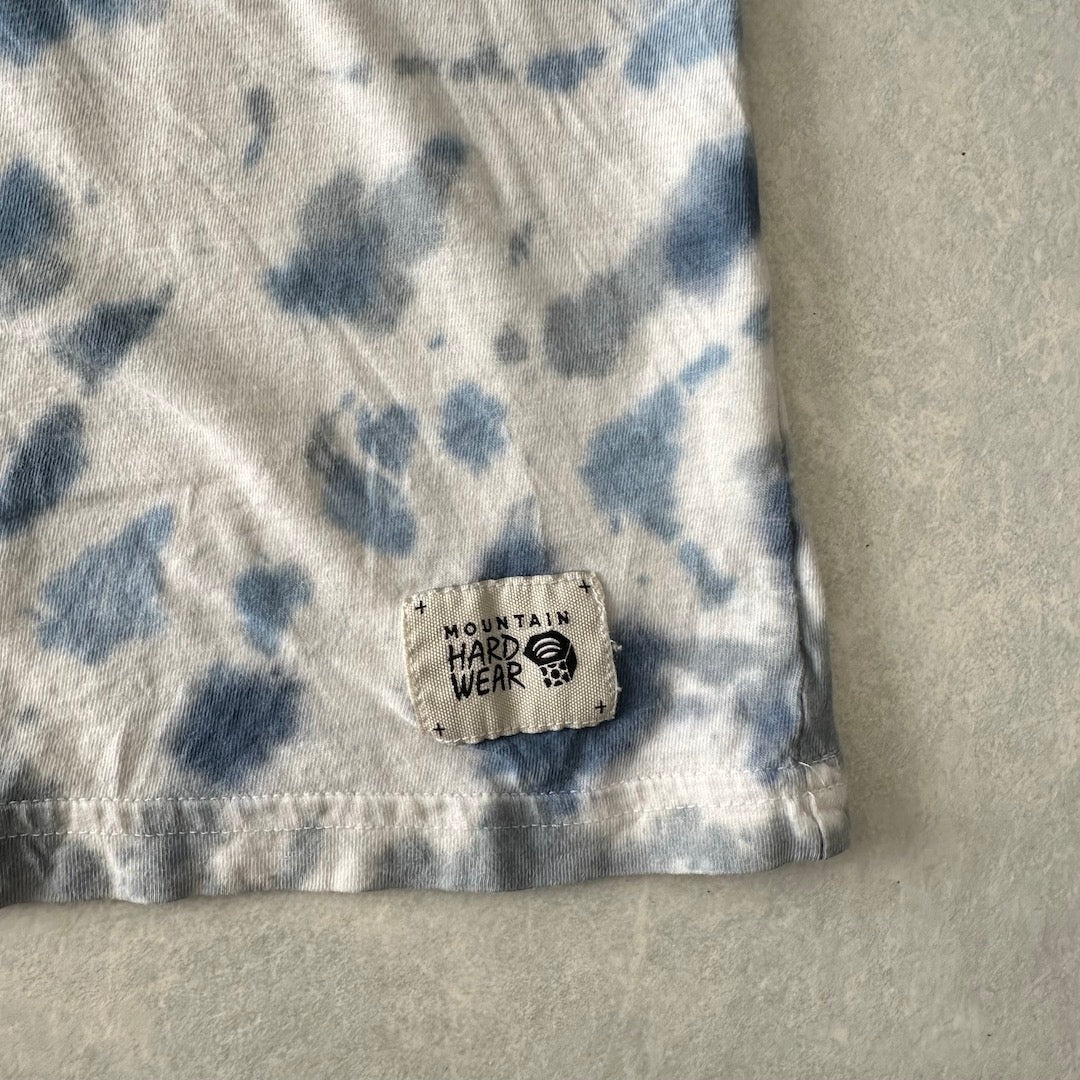 【MOUNTAIN HARDWEAR】タイダイ染めバックプリント半袖Tシャツ 総柄 M 古着 メンズ