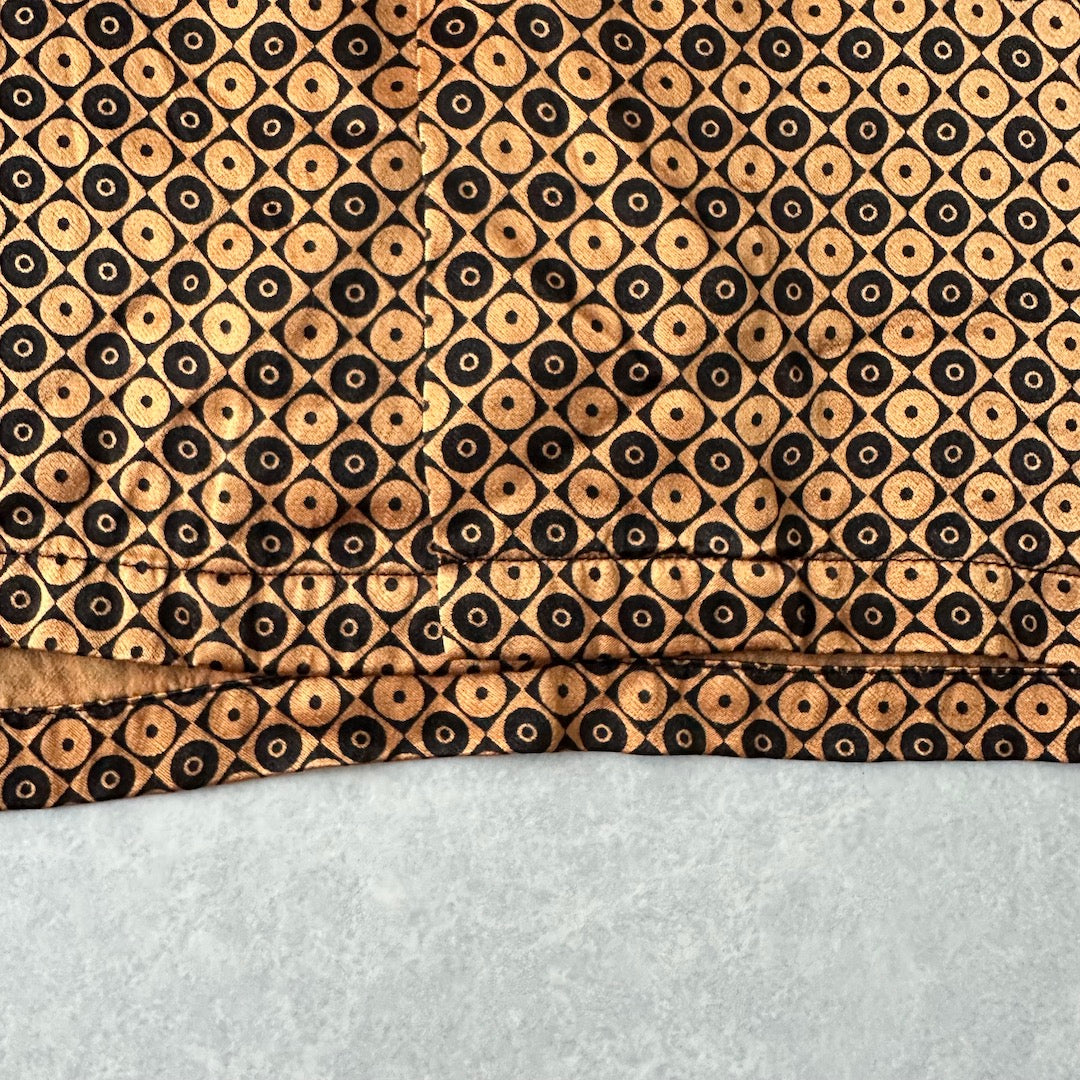 【STUSSY】モノグラム風グラフィカル総柄シャツ 総柄 M 古着 メンズ