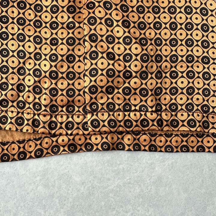 【STUSSY】モノグラム風グラフィカル総柄シャツ 総柄 M 古着 メンズ