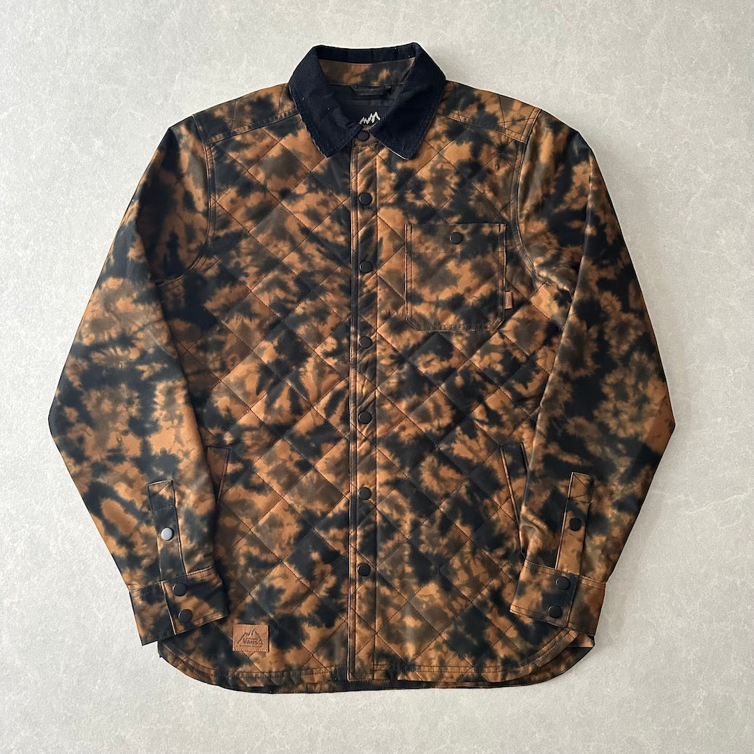 【VANS】タイダイ染めキルティングアウトドアジャケット 総柄 XS 古着 メンズ
