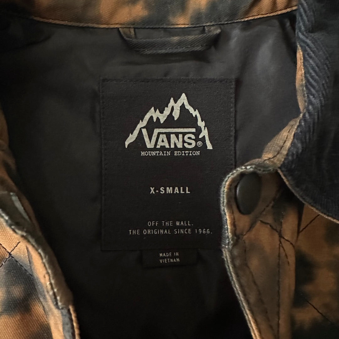 【VANS】タイダイ染めキルティングアウトドアジャケット 総柄 XS 古着 メンズ