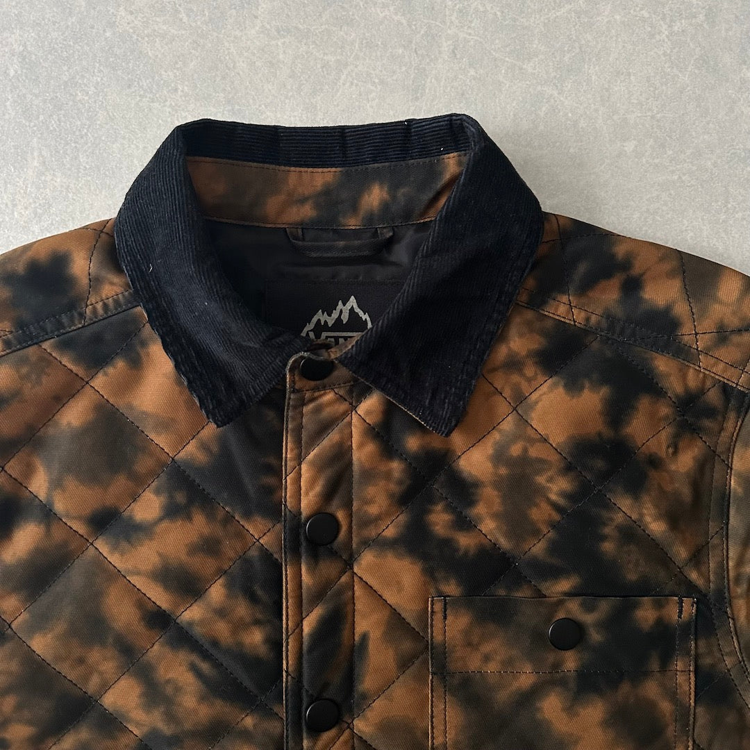 【VANS】タイダイ染めキルティングアウトドアジャケット 総柄 XS 古着 メンズ