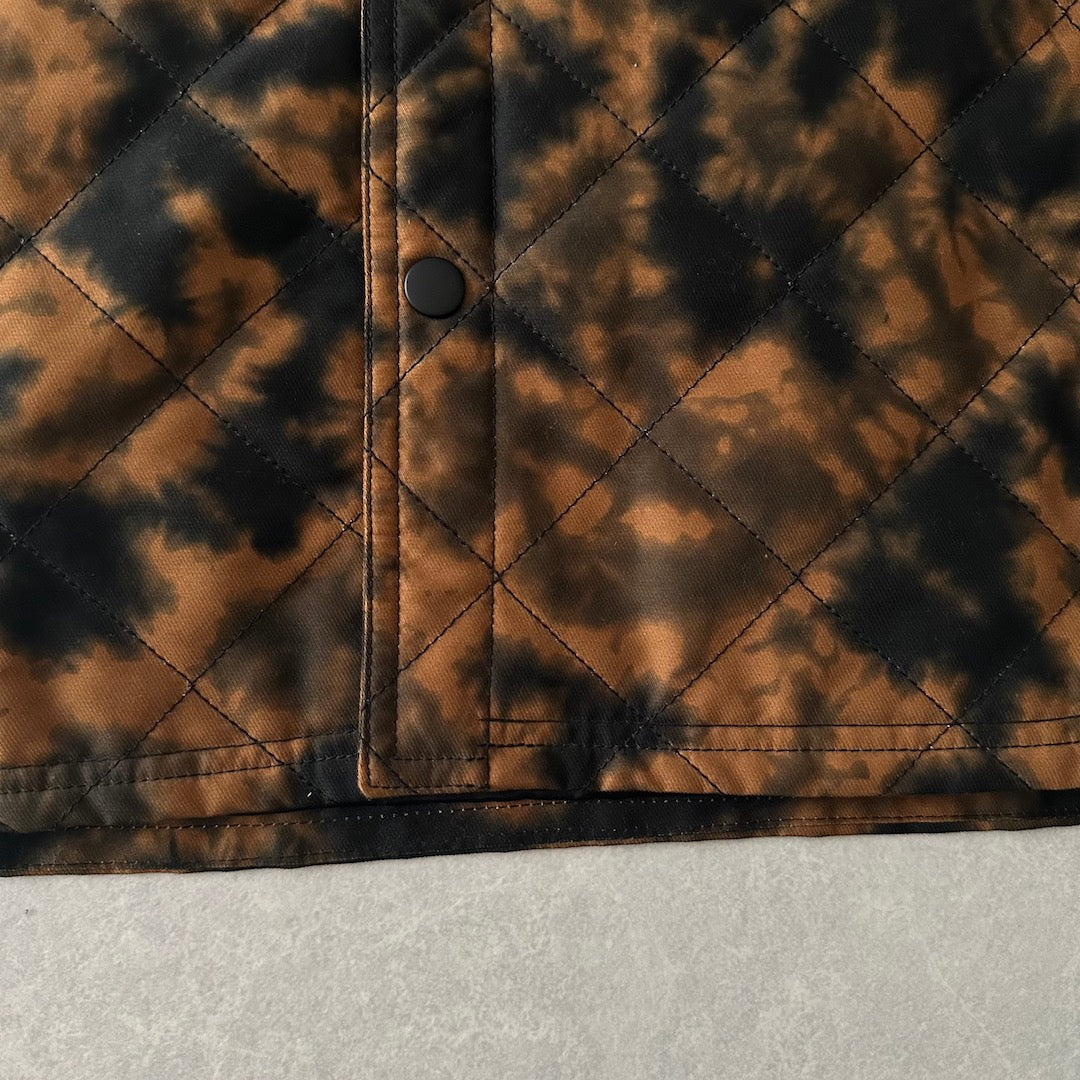 【VANS】タイダイ染めキルティングアウトドアジャケット 総柄 XS 古着 メンズ