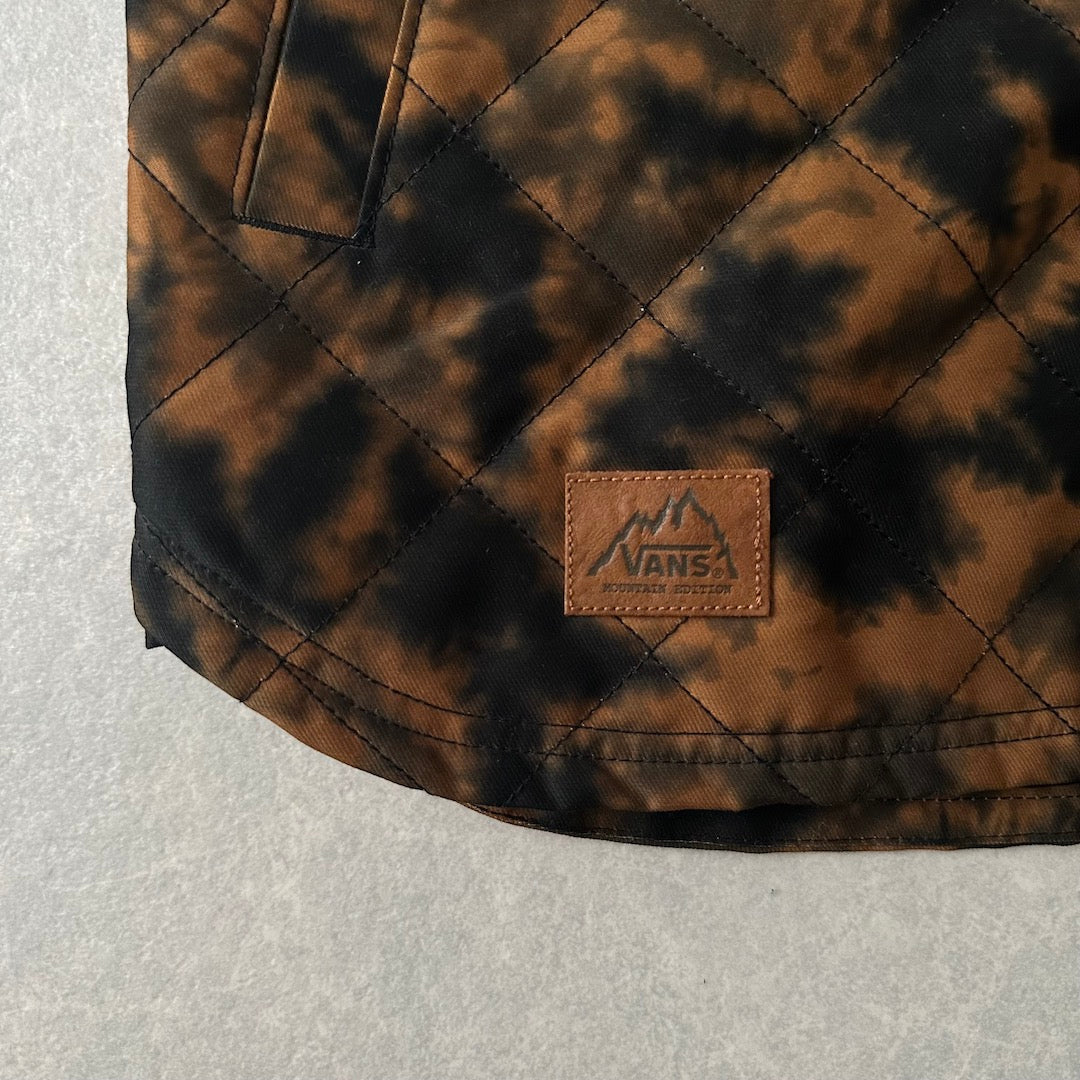 【VANS】タイダイ染めキルティングアウトドアジャケット 総柄 XS 古着 メンズ