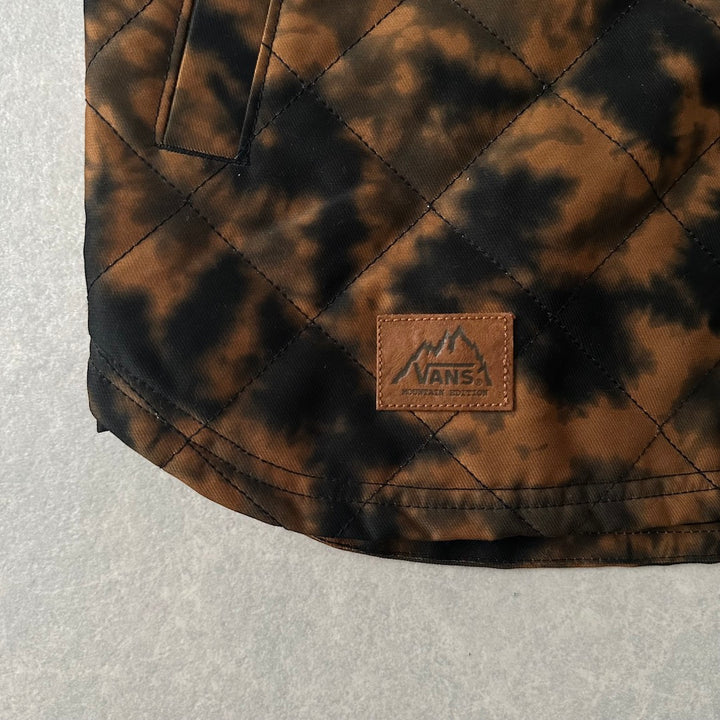 【VANS】タイダイ染めキルティングアウトドアジャケット 総柄 XS 古着 メンズ