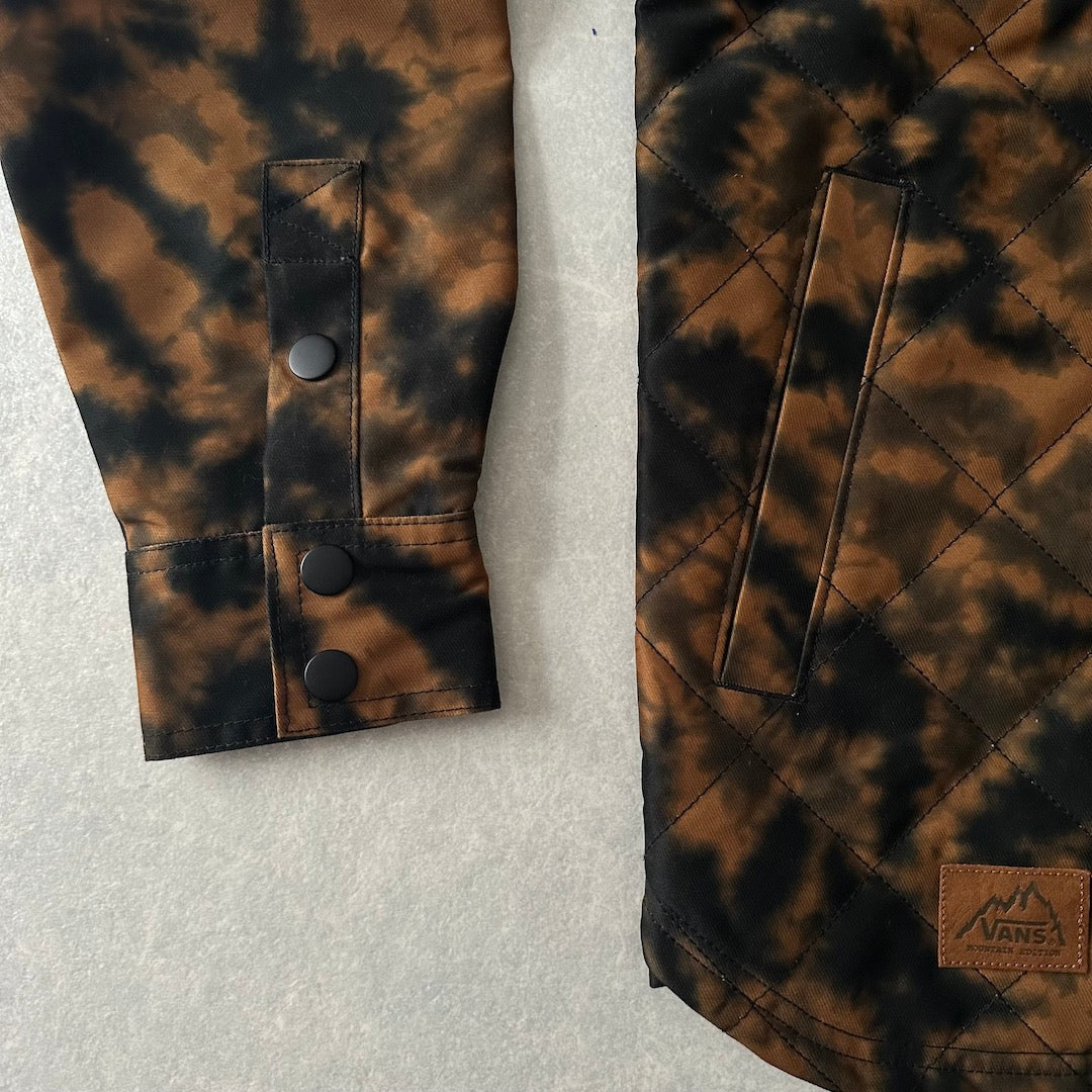 【VANS】タイダイ染めキルティングアウトドアジャケット 総柄 XS 古着 メンズ