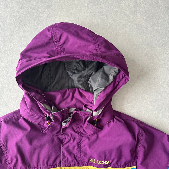 【BILLABONG】マルチカラーアウトドアマウンテンパーカー マルチ L 古着 メンズ