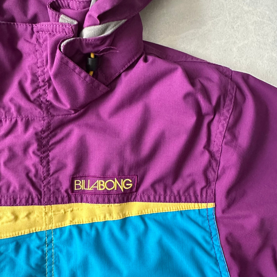 【BILLABONG】マルチカラーアウトドアマウンテンパーカー マルチ L 古着 メンズ