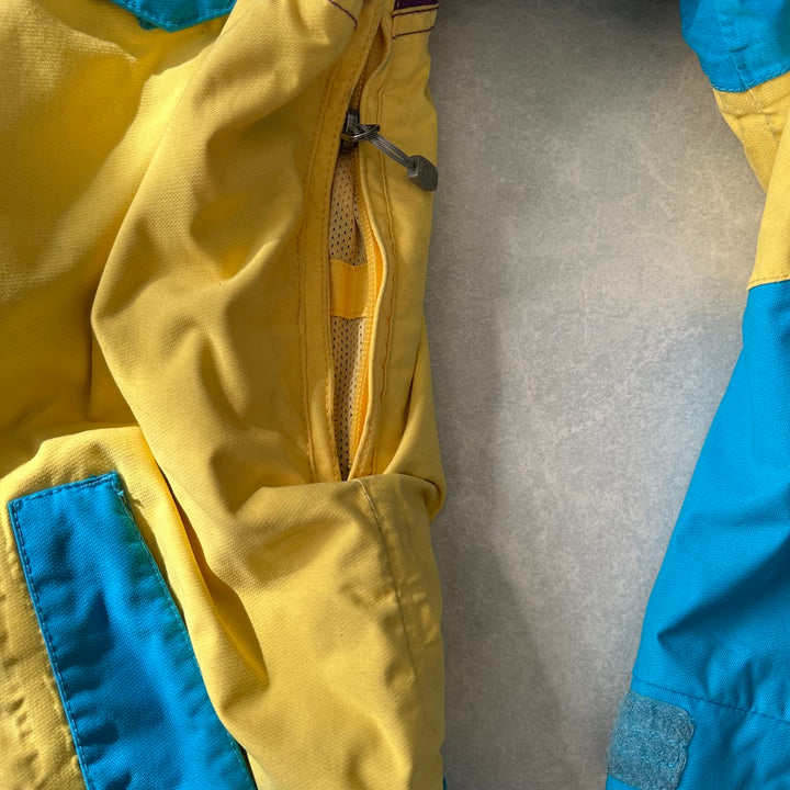 【BILLABONG】マルチカラーアウトドアマウンテンパーカー マルチ L 古着 メンズ