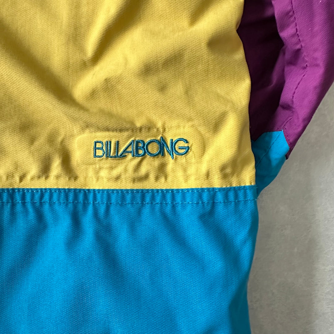 【BILLABONG】マルチカラーアウトドアマウンテンパーカー マルチ L 古着 メンズ