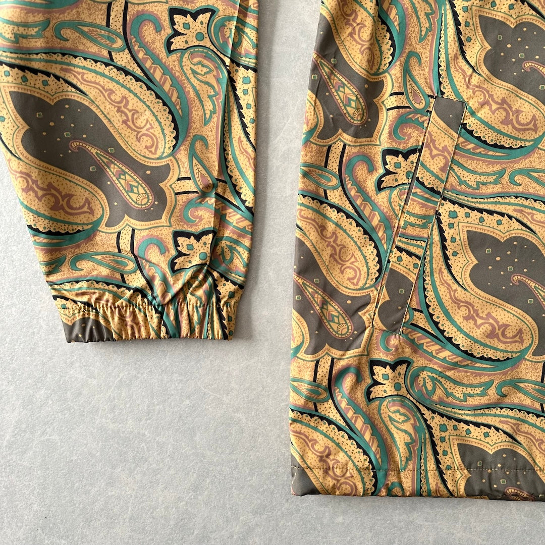 【STUSSY】ペイズリー柄グラフィックジャケット 総柄 L 古着 メンズ