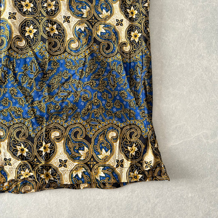 ペイズリー柄半袖シャツ 総柄 XXL 古着 メンズ