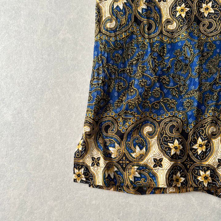 ペイズリー柄半袖シャツ 総柄 XXL 古着 メンズ