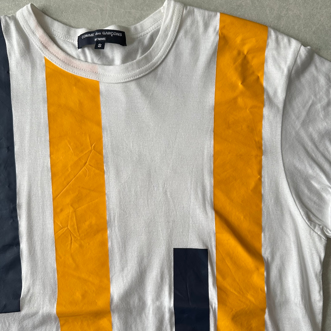【COMME des GARCONS HOMME】マルチストライプ柄半袖Tシャツ ストライプ S 古着 メンズ