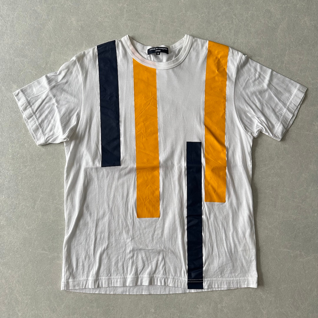 【COMME des GARCONS HOMME】マルチストライプ柄半袖Tシャツ ストライプ S 古着 メンズ